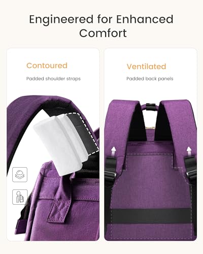 Image of LOVEVOOK Laptop Backpack for Women Men with Large Cup Holder,15.6inch Waterproof Computer Laptop Bag TSA Approved Travel Backpack,Professional Work College Nurse Teacher Backpack Gift Purse,Mint Green
