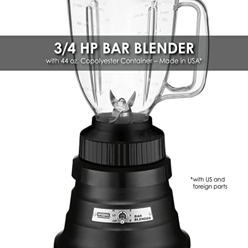 Waring Commercial Bb155 Basic Bar Countertop Blender, 44 Oz, Black #TOP1