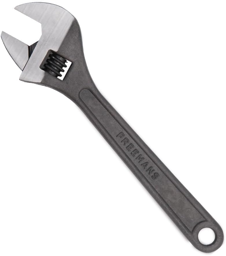 FREEMANS 10" Phosphate Finish, Anti-Corrosion Adjustable Wrench Spanner, Adjustable Wrench for All Nut Sizes, Easy to Grip Wrench, Universal Wrench, Plumbing Tool (10-Inch)
