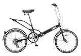 Raychell(レイチェル) 20インチシマノ6段変速折りたたみ自転車Rサス付 ブラック VO-206R