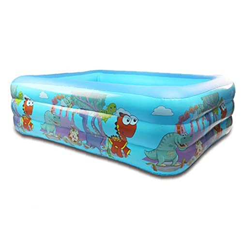 Opblaasbaar zwembad, verdikt 2-laags Kids Water Play Padding Bathtub Blue 120cm, Baby Badzwembad, - Image 7