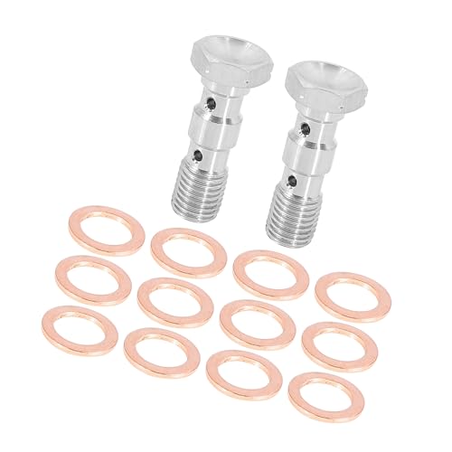 Adaptateur de frein M10 x 1,25 double filetage métrique avec rondelles pour étrier moto auto