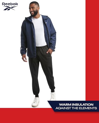 Reebok 141149424 Men'S Jacket - Full Zip Polar Fleece Lined Windbreaker Jacket thumb #4