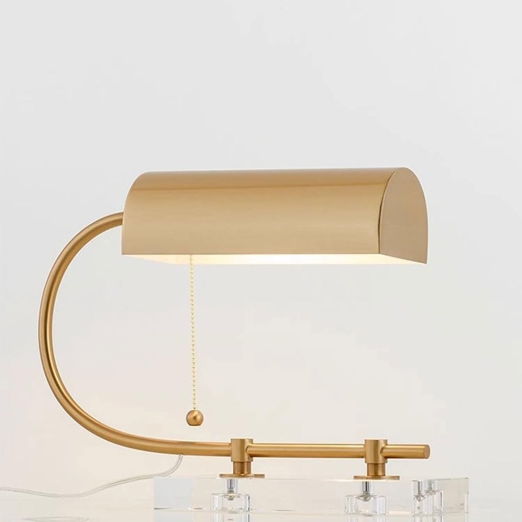 Lampara Escritorio Lámpara De Escritorio Moderna, Decoración Sala Estudio Cristal Lujo con Luz Nórdica Simple Y Creativa Desk Lamp
