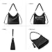 befen Genuine Leather Hobo Bags for Women, Black Crossbody Bags for Women Large Leather Purses, Women's Shoulder Handbags with 2 Removable Strap, Slouchy Bucket Purse With Zipper Pocket for Everyday