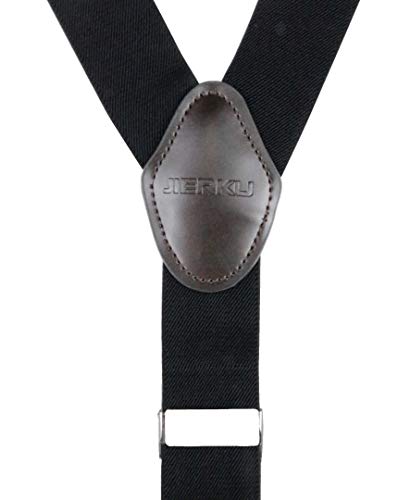 Romanlin Suspenders For Men With Hooks 3 Adjustable Clips Heavy Duty Big And Tall Belt Loops Suspenders Braces (Black) #TOP1