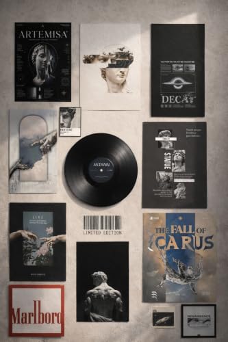 Image of Limited Edition Wall Poster Set, Music Theme, Aesthetic Room Decor, Multi-Print Collection pack of 12+ for Aesthetic wall post