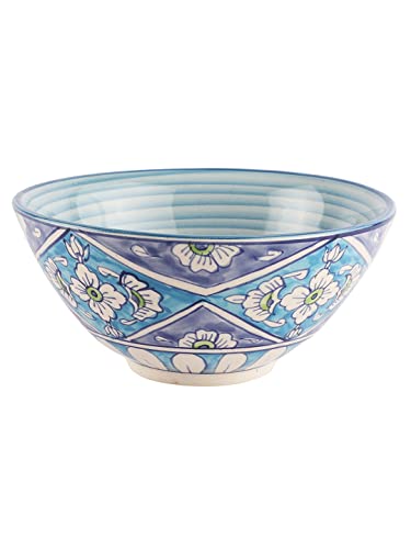 Image of miah decor Ceramic Serving Bowl Handmade Stoneware Matte Finish Serving Bowl for Food Salad Curries Pasta Noodles Snacks Rice Chutney Breakfast (MD-244-MFN)
