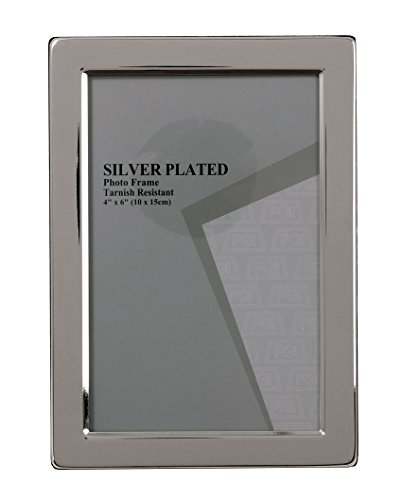 Evergreen Marco Fotos con Borde Estrecho, Chapado Resistente al Desgaste, Metal, Plateado, 10 x 2 x 15 cm