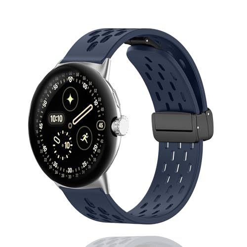 [MELEJIA] For Google Pixel Watch 4 45mm / Pixel Watch 3 45mm �o���h �R���p�`�u�� �O�[�O���s�N�Z���E�H�b�` �����x���g �}�O�l�b�g�N���X�v �V���R���� �����o���h �X�|�[�c �������� �_�炩 �y
