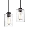 Beionxii Glass Pendant Light | Farmhouse Mini Pendant Lighting for Kitchen Island Dining Room Over The Sink, Oil Rubbed Bronze with Bubble Glass - DMD9002-1H/2PK Beionxii Glass Pendant Light | Farmhouse Mini Pendant Lighting for Kitchen Island Dining Room Over The Sink, Oil Rubbed Bronze with Bubble Glass - DMD9002-1H/2PK