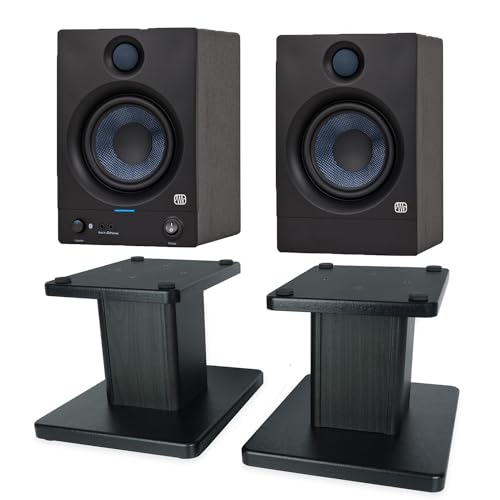 PreSonus Eris 5BT Active Bluetooth Studio Monitor cajas altavoz 2.ª generación + soporte para altavoz de batería