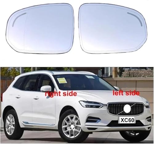 Verre de rétroviseur pour Volvo XC60 2018-2023 avec dégivrage passager et conducteur