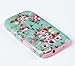 DandyCase 2in1 Hybrid High Impact Hard Vintage Sea Green Floral Pattern + Pink Silicone Case Cover For Samsung Galaxy S3 i9300 + DandyCase Screen Cleaner
