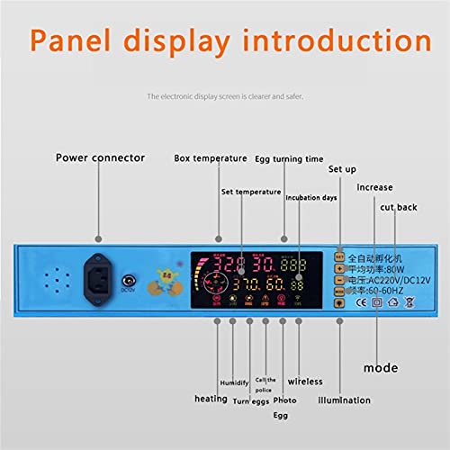 320 Eier Inkubator Brutmaschine Vollautomatisch Brutapparat Brutkasten für Hühner, Brutkasten mit LED Temperaturanzeige… – Bild 7
