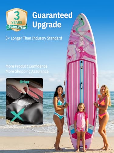 Image of Niphean (Extra Large) Inflatable Paddle Board, SUP for 2+1 People /Family 500lbs Capacity Stand Up Paddle Board with SUP Accessories, StabilTrac Fin Non-Slip Paddleboard for Adults
