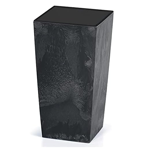 Deuba Fioriera effetto cemento antracite 91L vaso per piante 75 x 40 x 40 cm vasi ingresso giardino interni esterni