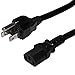 1.5ft NEMA 5-15P to IEC C13 Power Cable - 14AWG SJT (15A 125V)