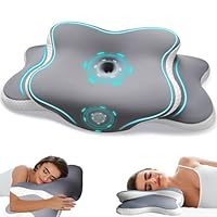 EvenVentric Nackenkissen Kopfkissen - Ergonomisches Kopfkissen für Seiten, Rücken & Bauchschläfer, Memory Foam Kissen mit Kühlung Abnehmbare Kissenhülle （Grau）