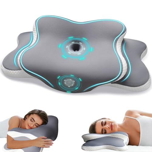 EvenVentric Nackenkissen Kopfkissen - Ergonomisches Kopfkissen Nackenschmerzen für Seiten, Rücken & Bauchschläfer, Memory Foam Kissen mit Kühlung...