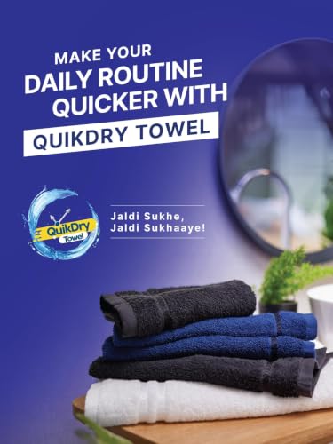 Image of 100% Cotton Terry Ultrasoft and Quick Absorbent 380 GSM Solid 6 pcs. Quick Dry Bath Towel Set for Bathroom or Gifting Towel Set (Assorted)