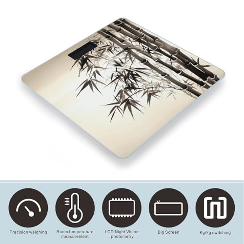Báscula digital para baño con imagen Bamboo Tree miniatura 3