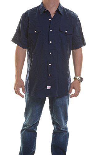 IZOD Men's Short Sleeve Coastal Prep Seaside Solid Button Up