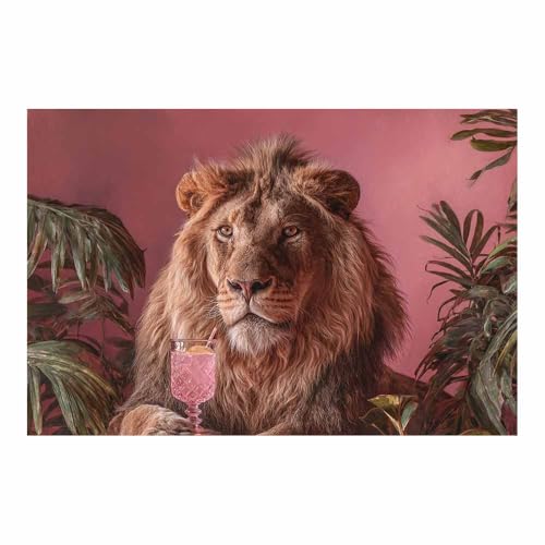 Tableaux muraux lions impression artistique moderne affiche marron59 CUDAOO 70x100 cm