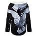 White Snowy Owl Hoodies for Women V Neck Pullover Sweatshirts Long Sleeve Shirts Fashion Tops