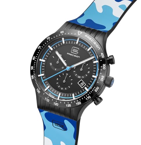 Image of GLOCK Men's Quartz Watch | 43mm case | Wristwatch with Steel case and Date Display | Men's Watch with Swiss Super-LumiNova Pointers and Indices | GW-34
