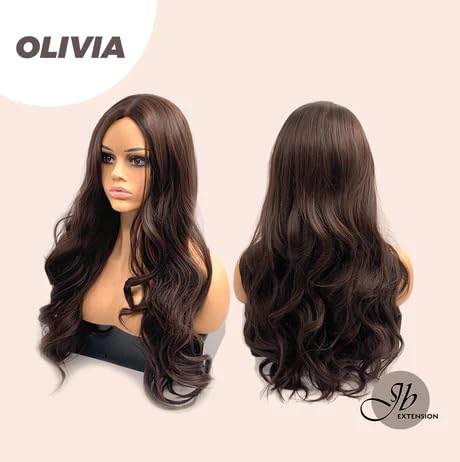 Miniatura 7 de OLIVIA - Peluca de cabello largo rizado marrón natural, pelucas de cabello corto sin pegamento para mujer, pelucas sintéticas naturales para uso