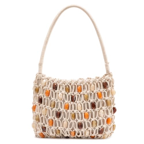 Bolso de hombro de crochet Boho para mujer colorido miniatura 1