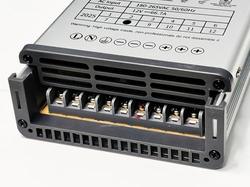 Image of LED Rainproof Power Supply, 12V 66.7A, 180-265VAC Input, Model MIJI-800, ISO 9001:2015 Certified
