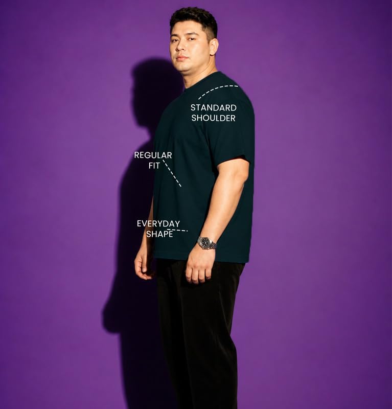 Image of Sleepynuts Men's Everyday Wear Crew Neck Regular Fit T-Shirt | Half Sleeve Solid Plain Casual T-Shirt for Men | Soft Breathable Fabric |