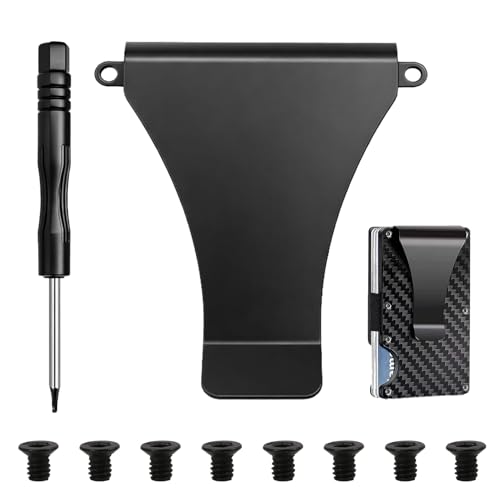 MILAKE Wallet Money Clip Accessories Kit Compatible with The Ridge RFID Minimalist Metal Wallets (Black 1 pc)
