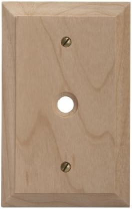 AMERELLE 180PH Baker Single Phone Unfinished Wood Wallplate
