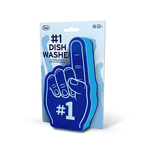 Image of Genuine Fred, #1 Dishwasher, Foam Finger Kitchen Sponge, Blue