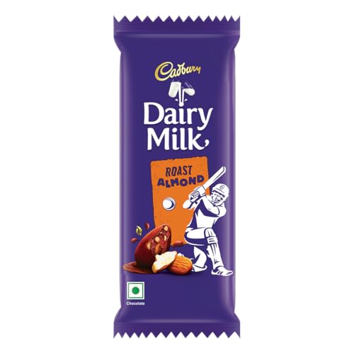 Image of Cadbury Dairy Milk Roast Almond Cricket Pack Chocolate Bar, 36 g