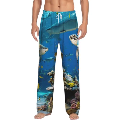 Idée cadeau homme : pantalon de pyjama tortue de mer doux et élégant