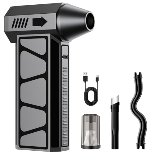 HSSNS Mini Gebläse Akku 150000RPM, 4-Gang Electric Air Duster...