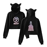 Xllife GOT7 Hoodie Crop Tops Jackson JB Bambam Mark Yugyeom Jacket Sweater XL Black