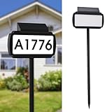 Señal de número de casa solar, IP65 a prueba de agua, luz de números de...