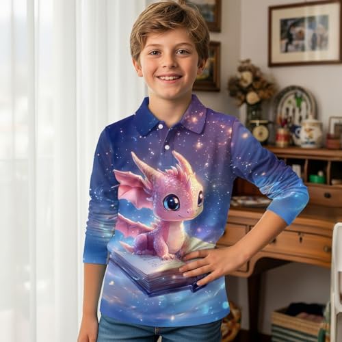 HUIACONG Kids Golf Shirts Boys Girls Long Sleeve Under Shirts for Children Sweatshirts3