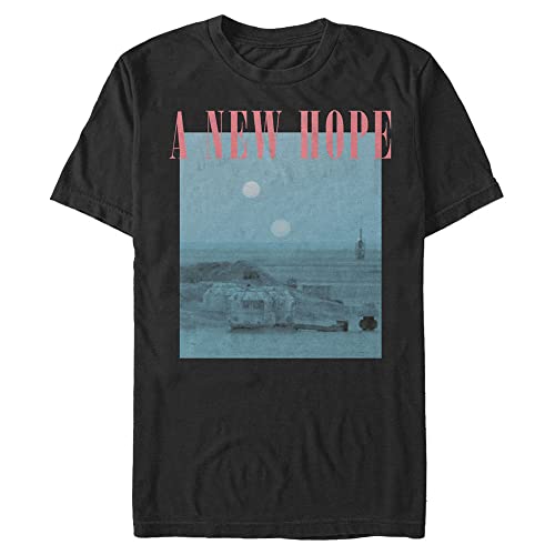 T-Shirt Star Wars Homme Nouveau Revêtement H en coton noir