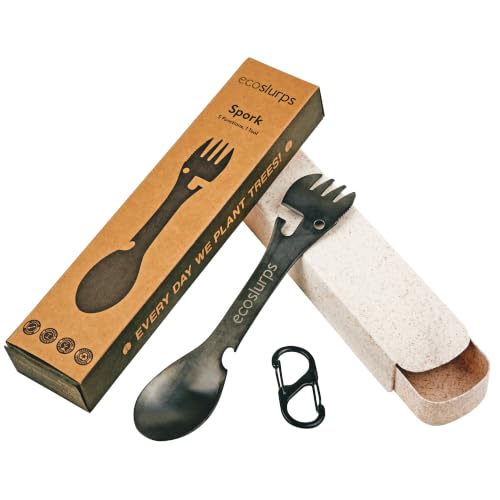 EcoSlurps Spork Gift pour papa | Camping Cuillère Fourchette Couteau Ouvre-bouteille | Ensemble de couverts en...