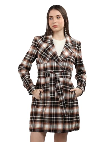 Image of CHKOKKO Women Polyester Stylish Winter Wear Single Breasted Standard Length Coat