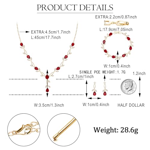 Image of EVER FAITH Cubic Zirconia Pearl Leaf Bridal Jewelry Set for Bride Women