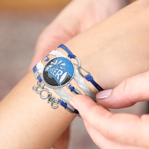 Image of Gymnastics Bracelets for Girls Gifts for Teen Girls,Teams Initial Charm Jewelry,Sport Ballerina Birthday Christmas Gifts