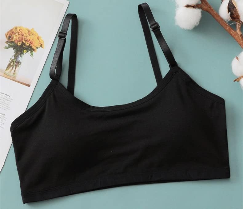 Big Girls' Adjustable Training Bra Cotton Bras Wireless Light Padded 10-16 Years - Image 7