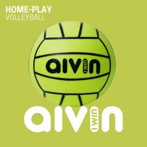 Image of Aivin Home-Play Volleyball | Grooved Grip PVC Surface | All-Surface Play | Balanced Flight & Consistent Bounce | Indoor & Outdoor Use (Neon Lime, 1)